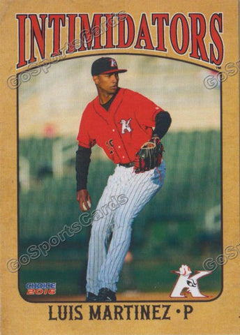  2016 Kannapolis Intimidators Luis Martinez