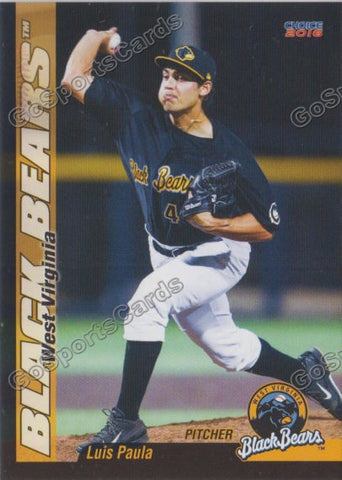 2016 West Virginia Black Bears Luis Paula
