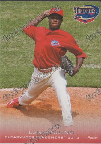 2013 Clearwater Threshers Luis Paulino