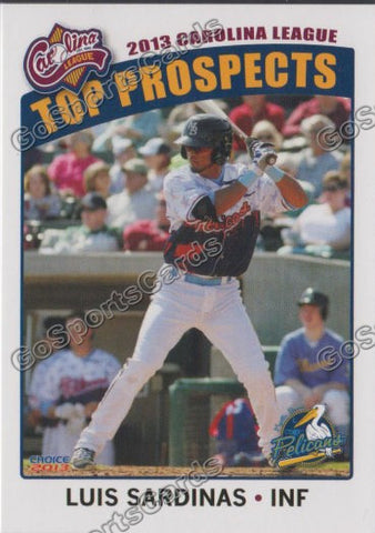 2013 Carolina League Top Prospect Luis Sardinas