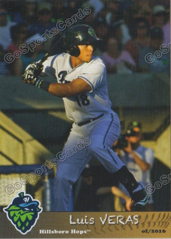 2016 Hillsboro Hops Luis Veras