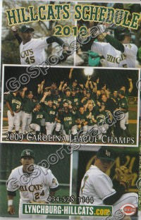 2010 Lynchburg Hillcats Pocket Schedule Pedro Alvarez