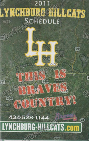 2011 Lynchburg Hillcats Pocket Schedule