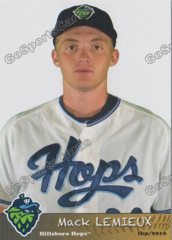 2016 Hillsboro Hops Mack Lemieux