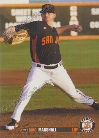 2018 San Jose Giants Mac Marshall