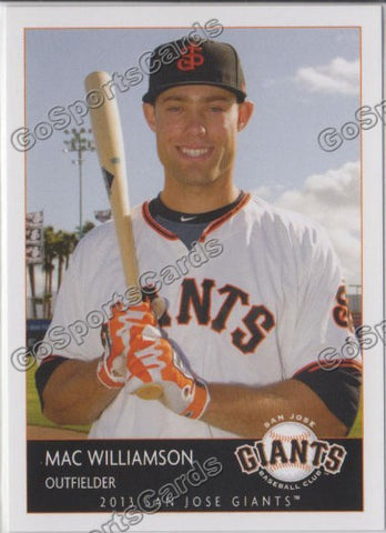2013 San Jose Giants Mac Williamson