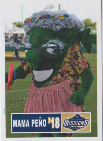 2018 San Antonio Missions Mama Peno Mascot