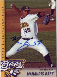 Manauris Baez 2009 Burlington Bees (Autograph)