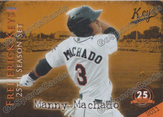 2013 Frederick Keys 25 Anniversary Manny Machado
