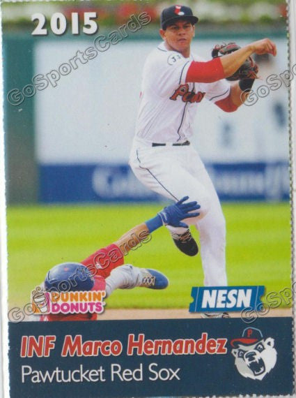 2015 Pawtucket Red Sox SGA Dunkin Donuts Marco Hernandez