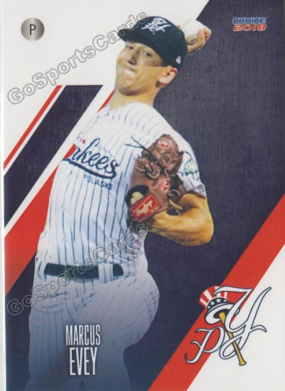 2018 Pulaski Yankees Marcus Evey