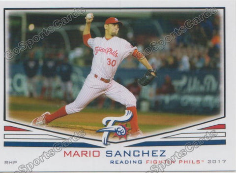 2017 Reading Fightin Phils Mario Sanchez