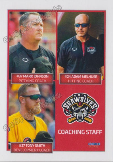 2021 Erie Seawolves Mark Johnson Adam Melhouse Tony Smith