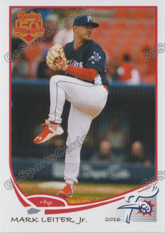 2016 Reading Fightin Phils Mark Leiter Jr