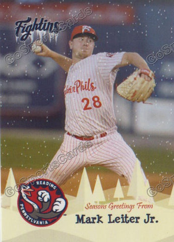 2016 Reading Fightin Phils Holiday Mark Leiter Jr