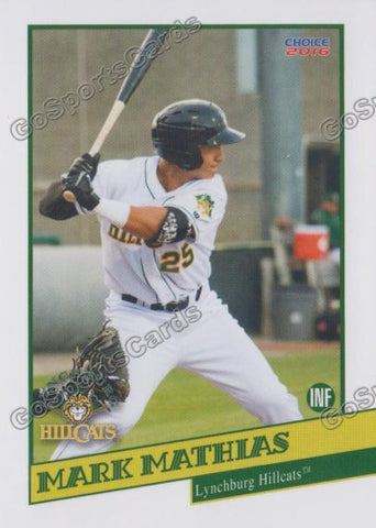 2016 Lynchburg Hillcats Mark Mathias