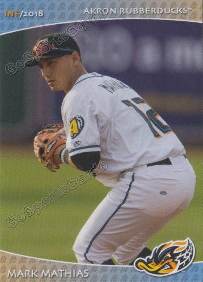 2018 Akron Rubber Ducks Mark Mathias