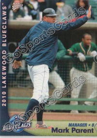 2010 Lakewood BlueClaws Mark Parent