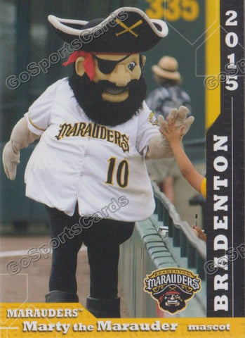 2015 Bradenton Marauders Marty the Marauder Mascot