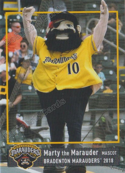 2018 Bradenton Marauders Marty The Marauder Mascot