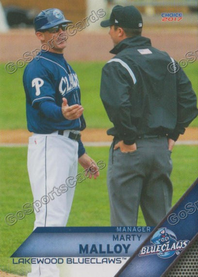 2017 Lakewood BlueClaws Marty Malloy