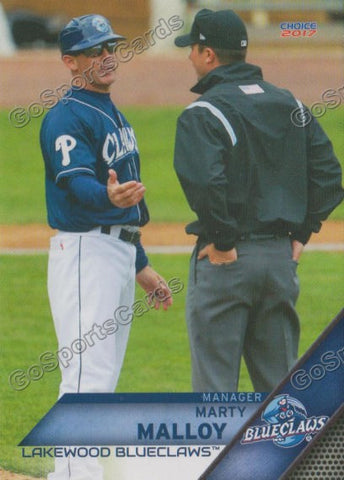 2017 Lakewood BlueClaws Marty Malloy