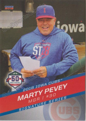 2018 Iowa Cubs Marty Pevey