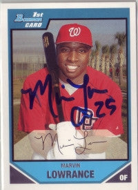 Marvin Lowrance 2007 Bowman (Autograph)