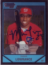 Marvin Lowrance 2007 Bowman Chrome (Autograph)