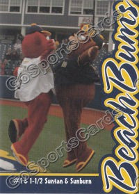 2010 Traverse City BeachBums #1 Suntan #1/2 Sunburn Mascots