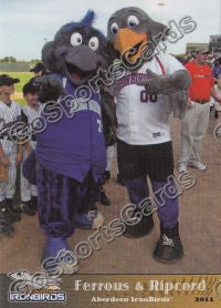 2011 Aberdeen IronBirds Ferrous Ripcord Mascots