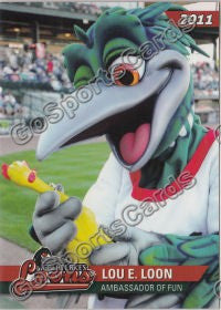 2011 Great Lakes Loons Lou E Loon Mascot Card