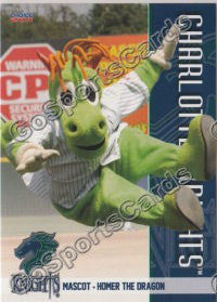 2011 Charlotte Knights Homer the Dragon Mascot
