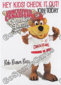 2011 Vancouver Canadians Bob Brown Bear Mascot