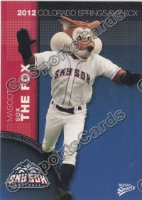 2012 Colorado Springs Sky Sox Sox The Fox Mascot