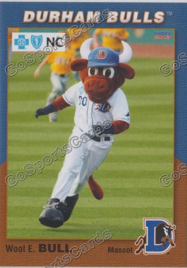 2013 Durham Bulls Wool E Bull