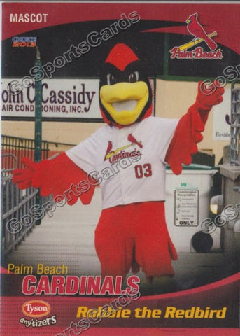 2013 Palm Beach Cardinals Robbie the Redbird