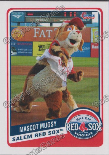 2013 Salem Red Sox Mascot Mugsy