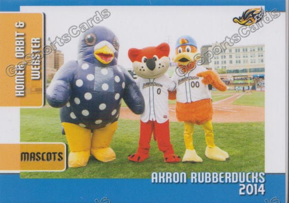 2014 Akron RubberDucks Homer Orbit Webster