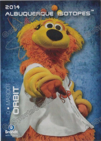 2014 Albuquerque Isotopes Orbit Mascot