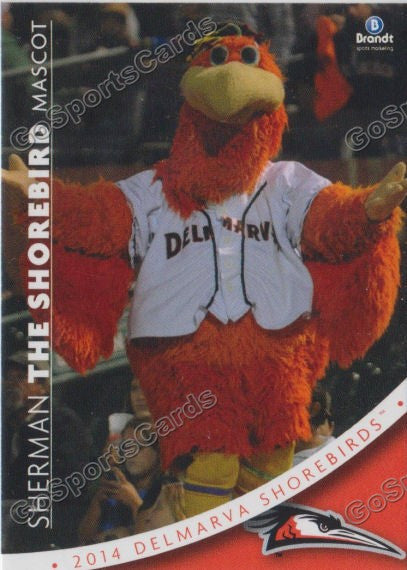 2014 Delmarva Shorebirds Sherman the Shorebird Mascot