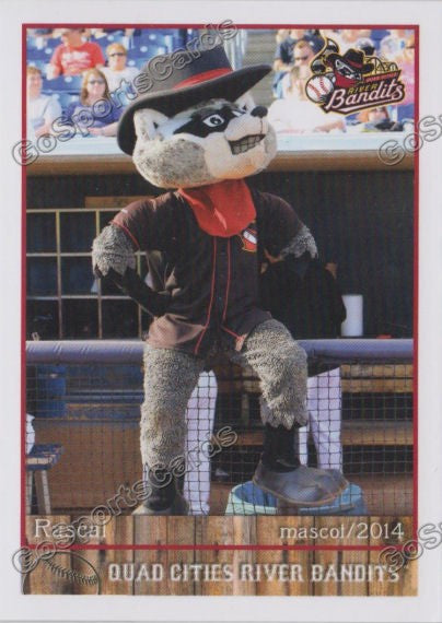 2014 Quad Cities River Bandits Rascal Mascot
