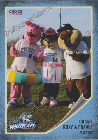 2014 West Michigan Whitecaps Mascots Crash Roxy Franky