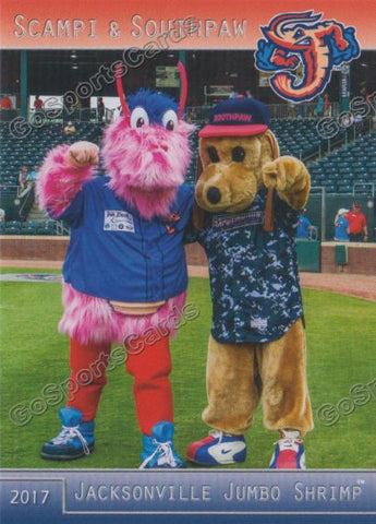 2017 Jacksonville Jumbo Shrimp Scampi Southpaw Mascot