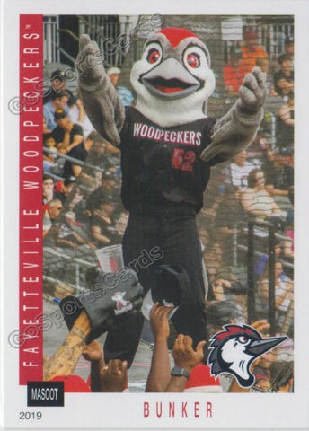 2019 Fayetteville Woodpeckers Bunker Mascot