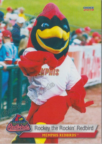 2019 Memphis Redbirds Rockey The Rockin Redbird Mascot