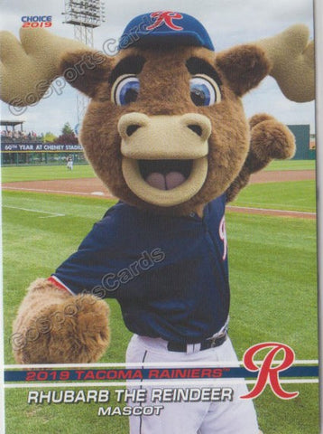 2019 Tacoma Rainiers Rhubarb The Reindeer Mascot