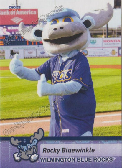 2019 Wilmington Blue Rocks Rockey Bluewinkle Mascot