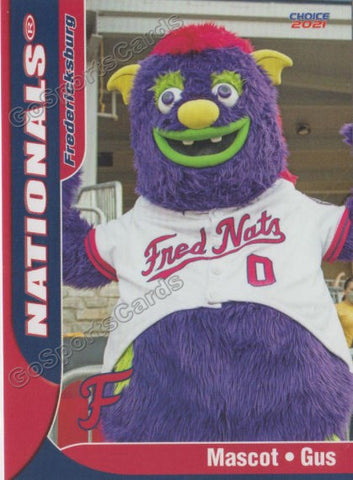2021 Fredericksburg Nationals Gus Mascot