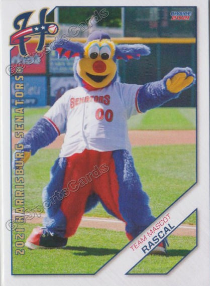 2021 Harrisburg Senators Rascal Mascot